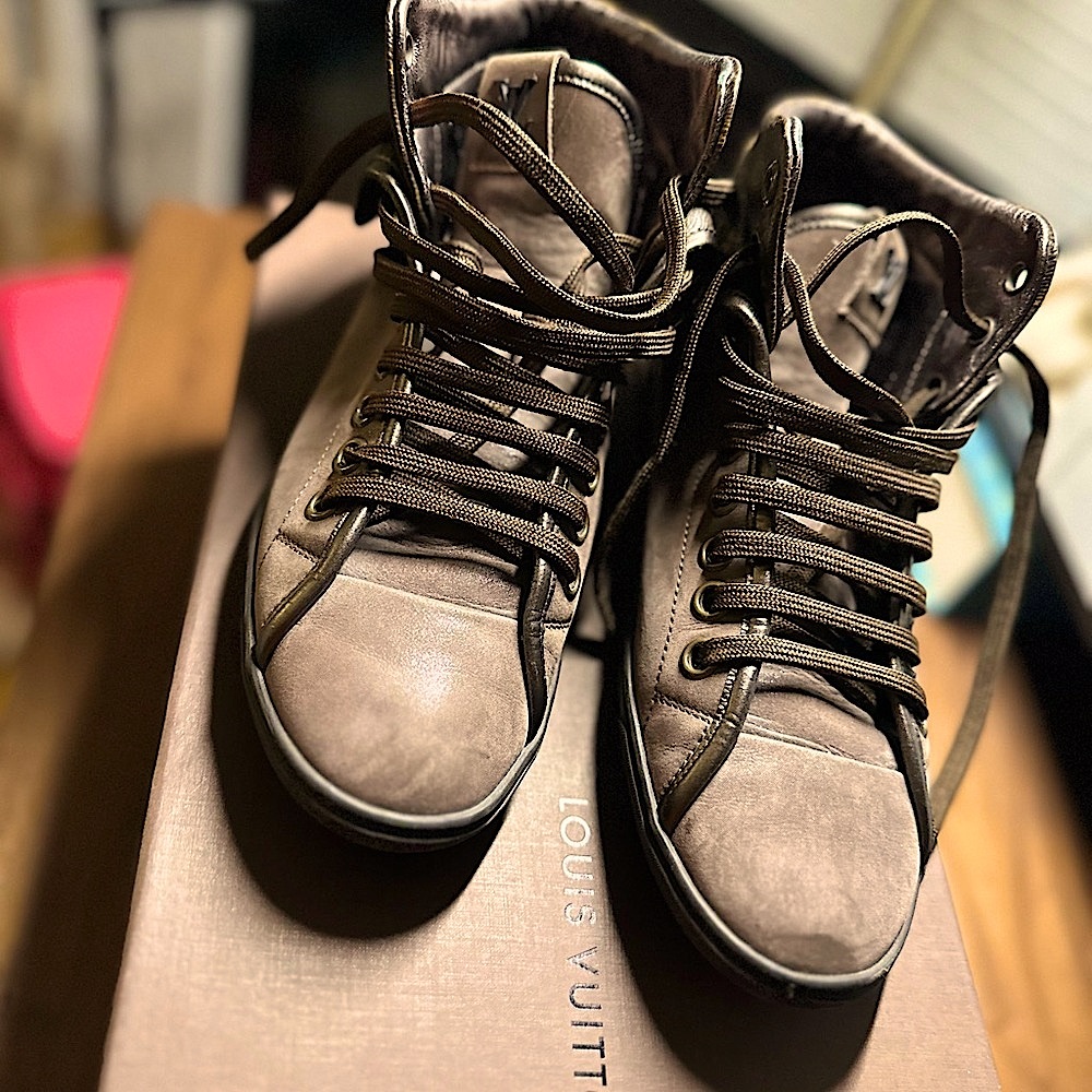 Authentic Louis Vuitton Brown Leather Boots